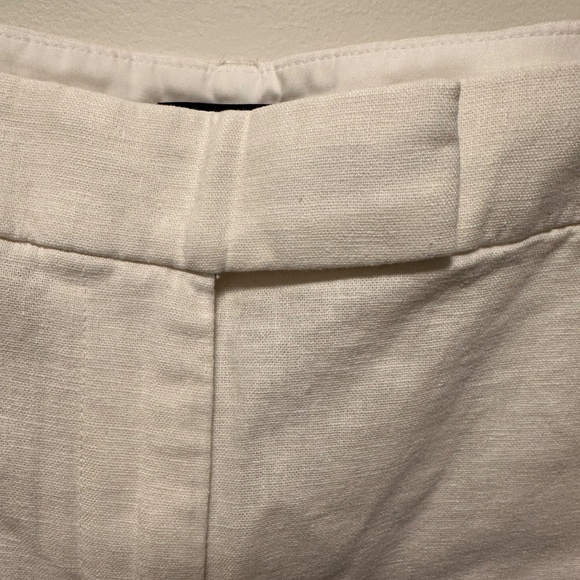 J Crew Women's Shorts White Scallop Hem Size 14 Cotton/Linen NWOT Machine Wash - Picture 5 of 8